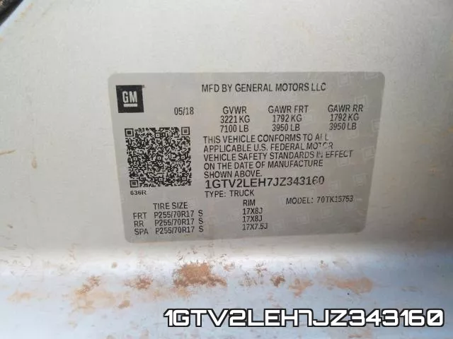 1GTV2LEH7JZ343160 фото 2
