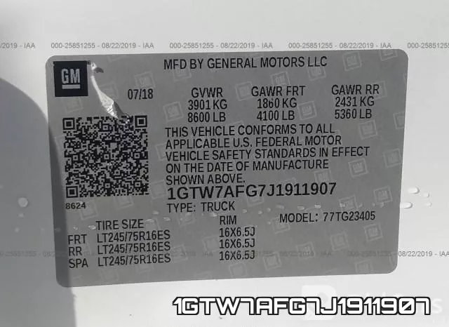 1GTW7AFG7J1911907 фото 10
