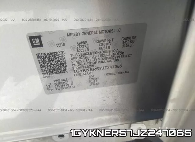 1GYKNERS7JZ247065 фото 10