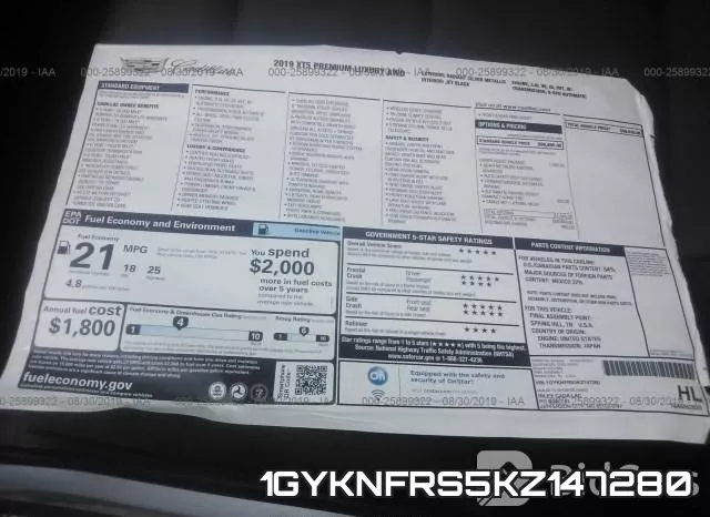 1GYKNFRS5KZ147280 фото 7