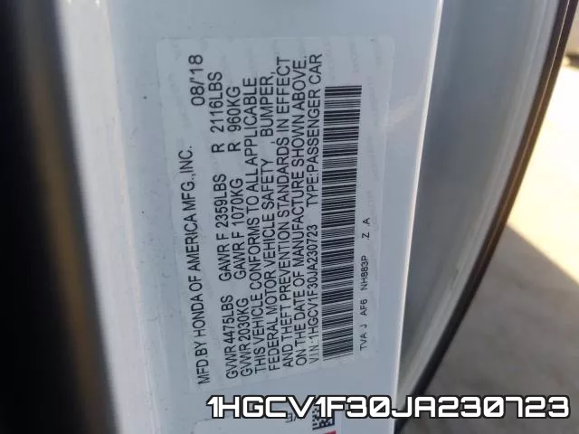 1HGCV1F30JA230723 фото 2