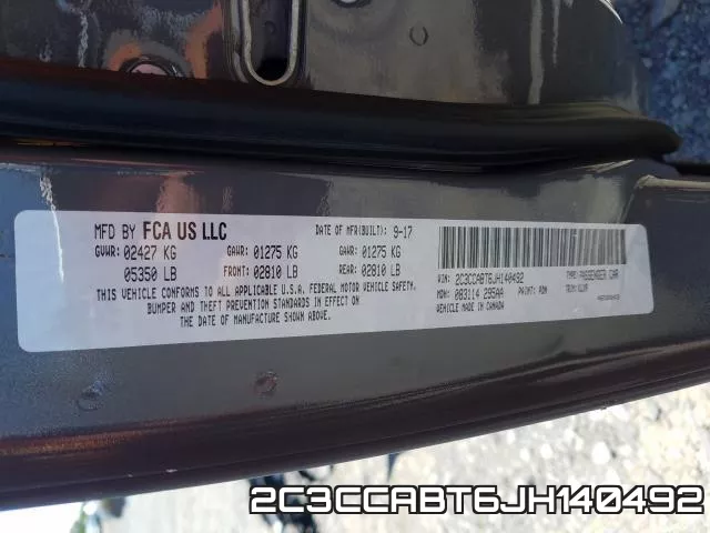 2C3CCABT6JH140492 фото 2