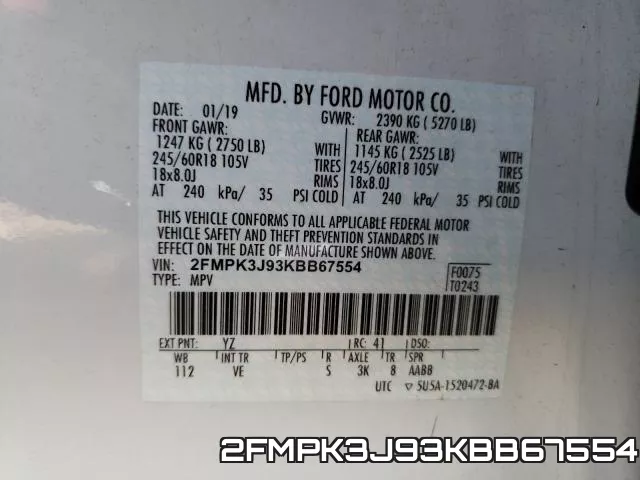 2FMPK3J93KBB67554 фото 2
