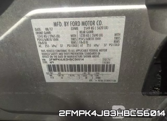 2FMPK4J83HBC56014 фото 10