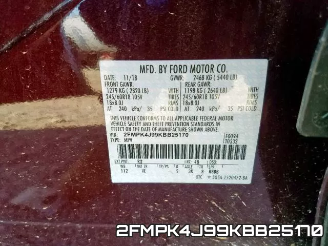 2FMPK4J99KBB25170 фото 2
