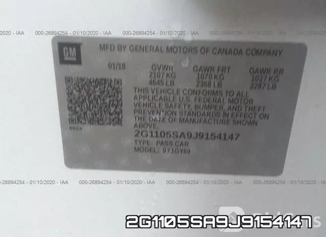 2G1105SA9J9154147 фото 10