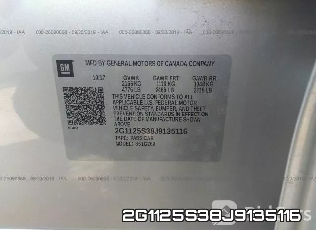 2G1125S38J9135116 фото 10