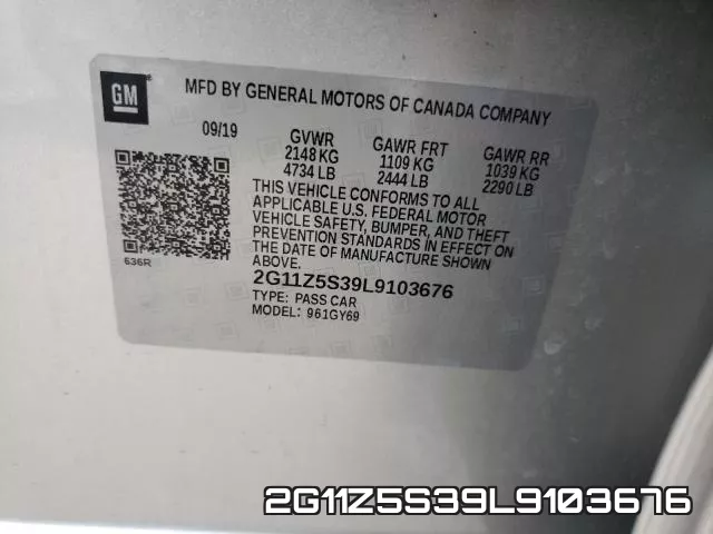 2G11Z5S39L9103676 фото 2