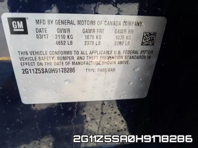2G11Z5SA0H9178286 фото 2