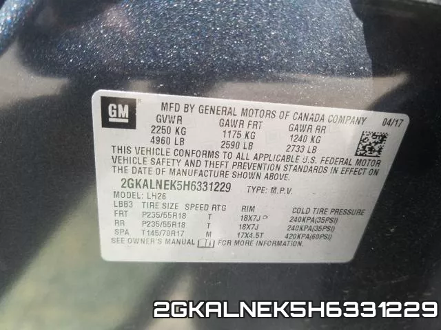 2GKALNEK5H6331229 фото 2