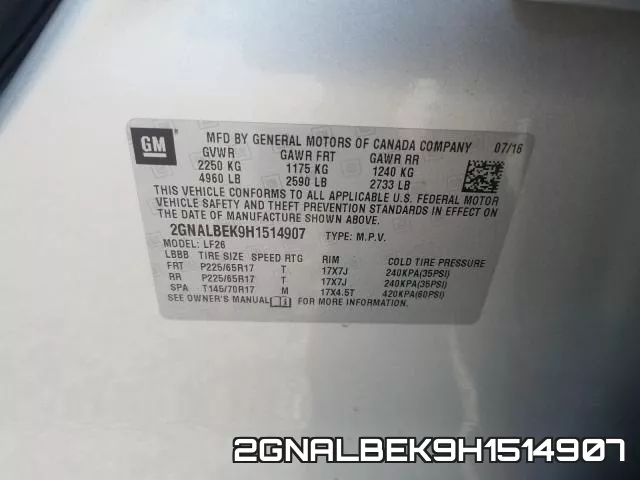 2GNALBEK9H1514907 фото 2