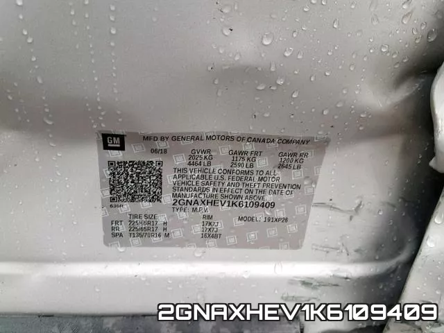 2GNAXHEV1K6109409 фото 2