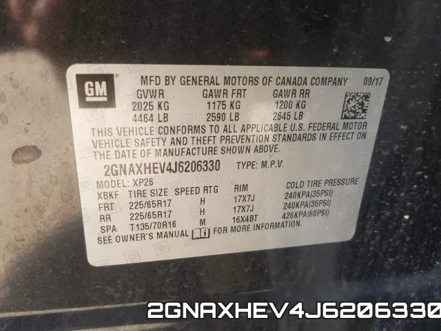 2GNAXHEV4J6206330 фото 2