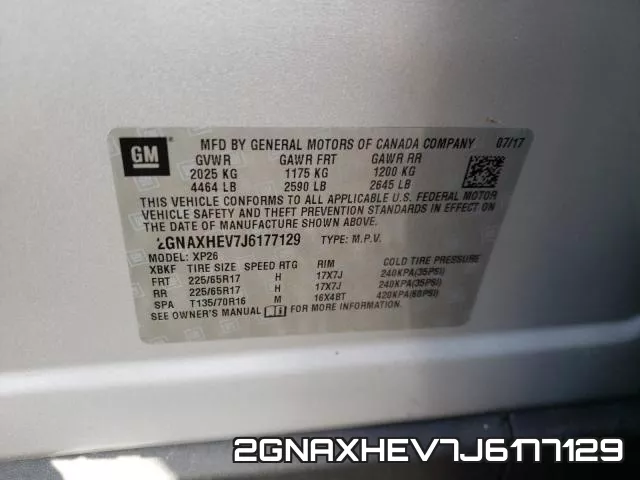 2GNAXHEV7J6177129 фото 2