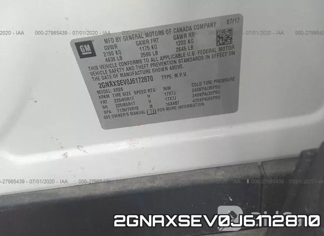 2GNAXSEV0J6172870 фото 10