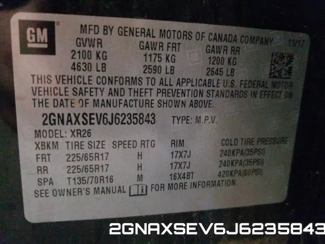 2GNAXSEV6J6235843 фото 2