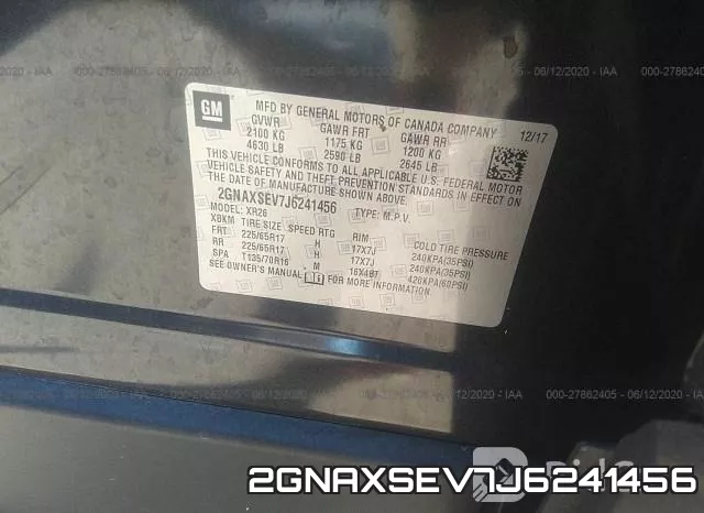 2GNAXSEV7J6241456 фото 10