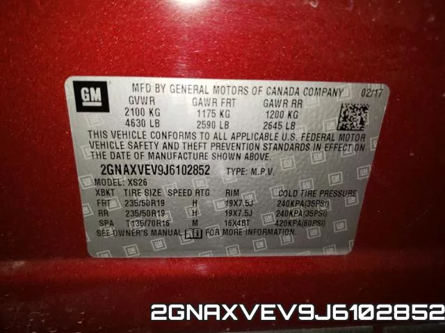 2GNAXVEV9J6102852 фото 2