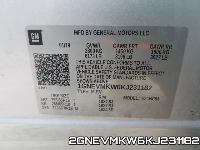 2GNEVMKW6KJ231182 фото 2