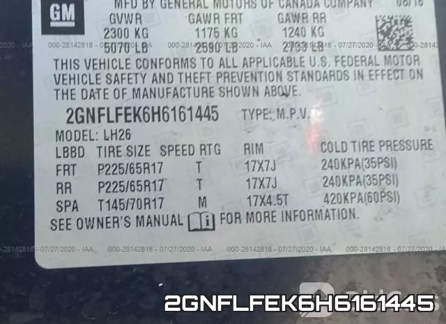 2GNFLFEK6H6161445 фото 10