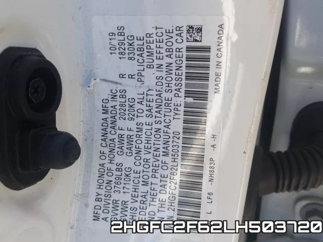 2HGFC2F62LH503720 фото 2