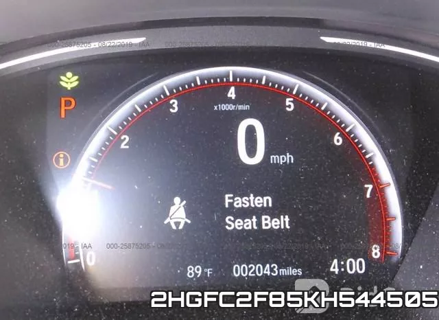 2HGFC2F85KH544505 фото 8