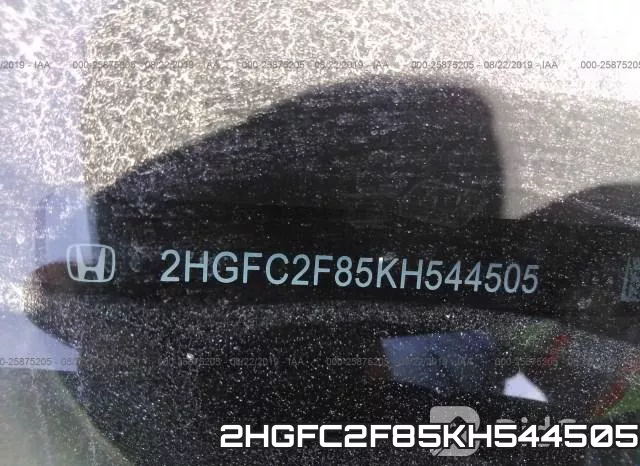 2HGFC2F85KH544505 фото 10