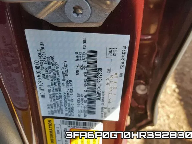 3FA6P0G70HR392830 фото 2