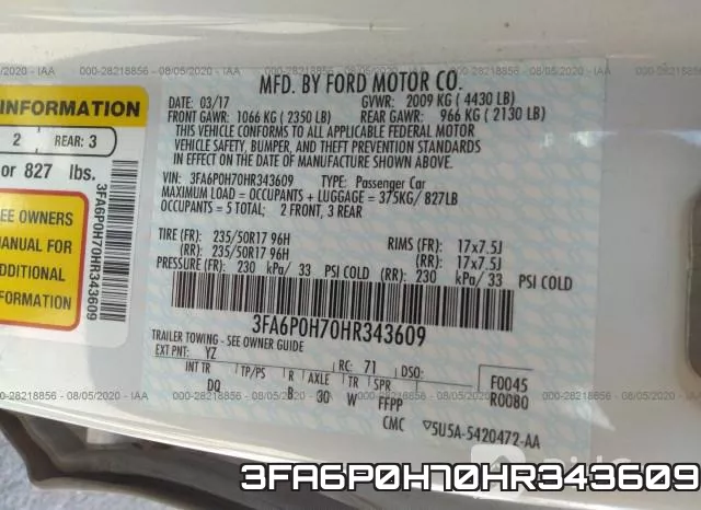 3FA6P0H70HR343609 фото 10