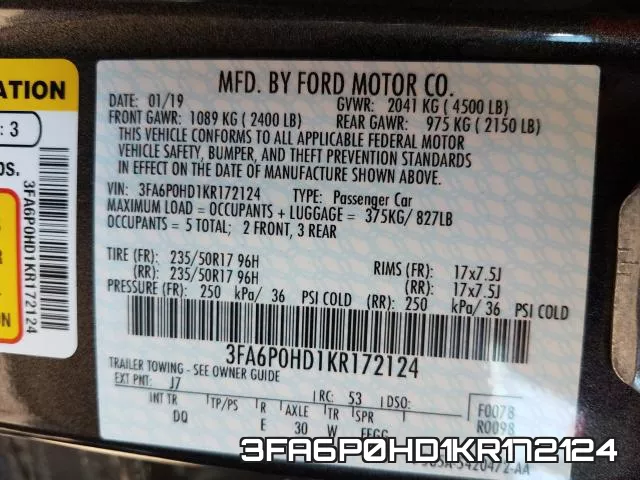 3FA6P0HD1KR172124 фото 2