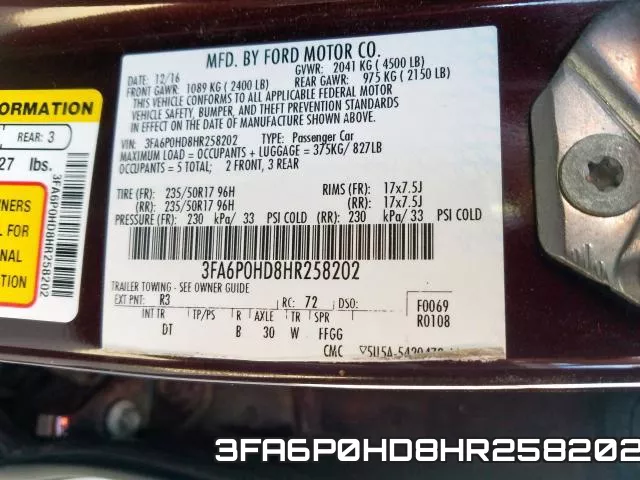 3FA6P0HD8HR258202 фото 2