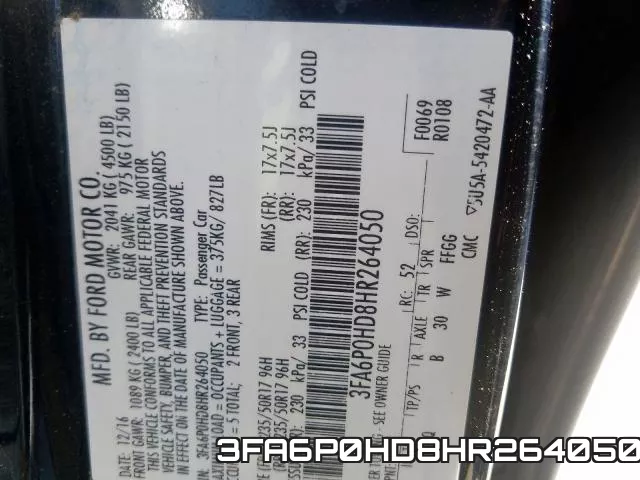 3FA6P0HD8HR264050 фото 2