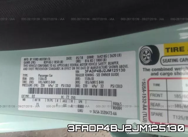 3FADP4BJ2JM125130 фото 10