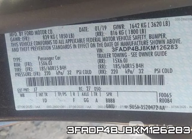 3FADP4BJ8KM126283 фото 10