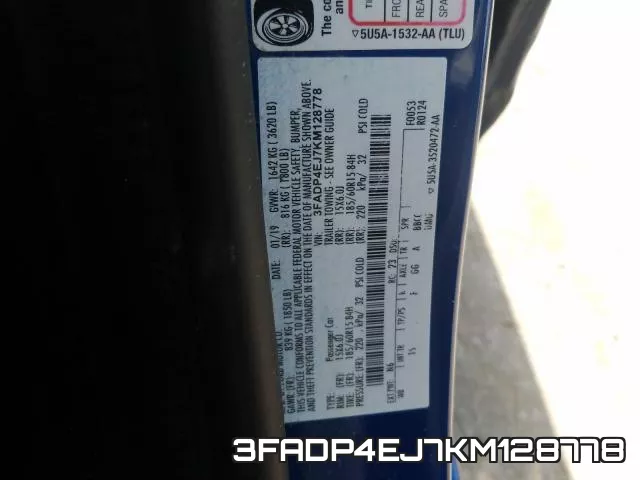 3FADP4EJ7KM128778 фото 2