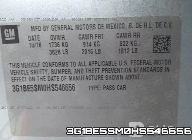 3G1BE5SM0HS546656 фото 10