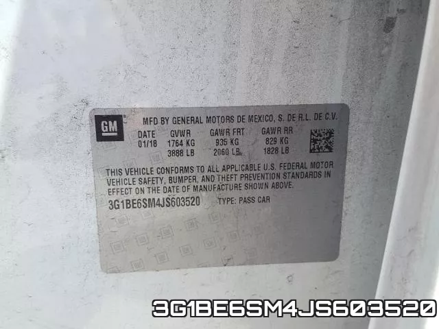 3G1BE6SM4JS603520 фото 2