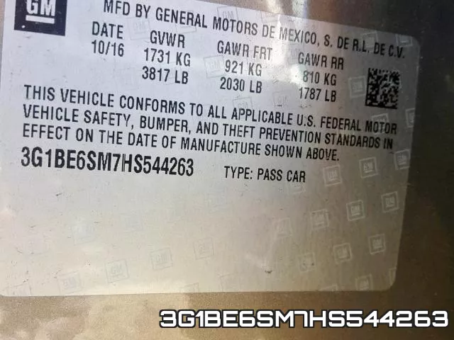 3G1BE6SM7HS544263 фото 2