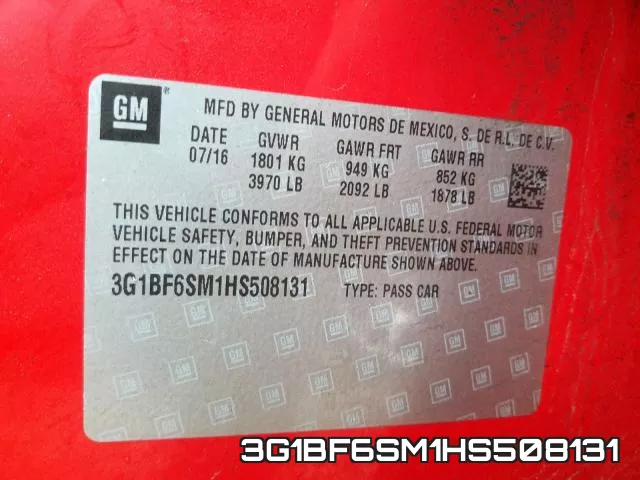 3G1BF6SM1HS508131 фото 2