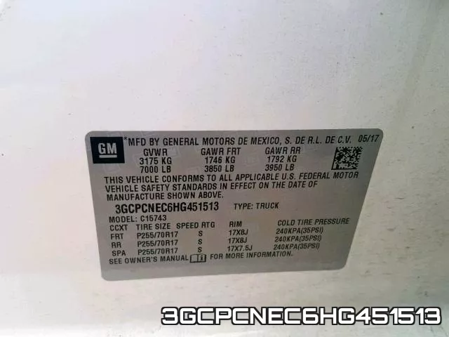 3GCPCNEC6HG451513 фото 2