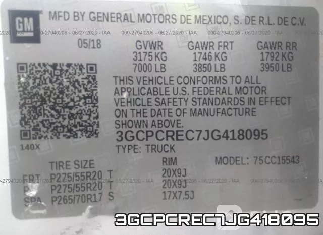 3GCPCREC7JG418095 фото 10