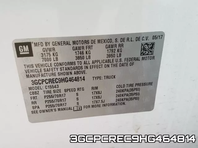 3GCPCREC9HG464814 фото 2
