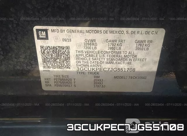 3GCUKPEC7JG551708 фото 10