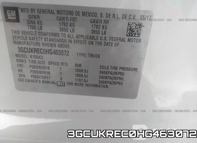 3GCUKREC0HG463072 фото 10
