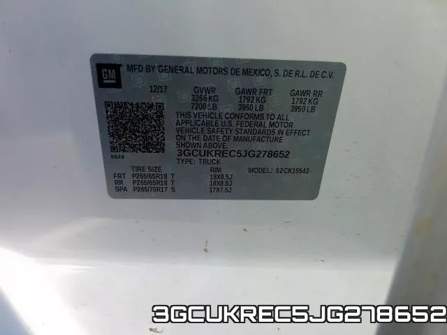 3GCUKREC5JG278652 фото 2