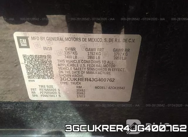 3GCUKRER4JG400762 фото 10
