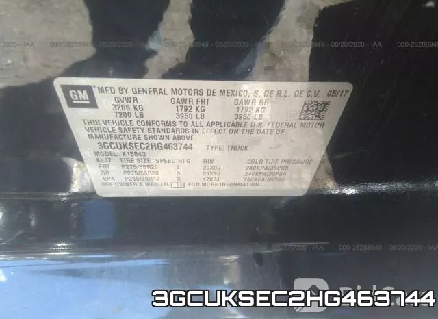 3GCUKSEC2HG463744 фото 10