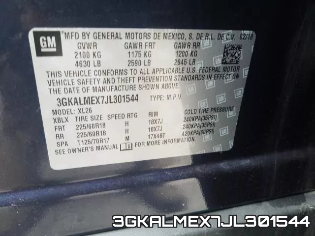 3GKALMEX7JL301544 фото 2