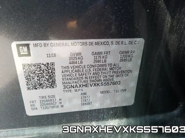 3GNAXHEVXKS557603 фото 2