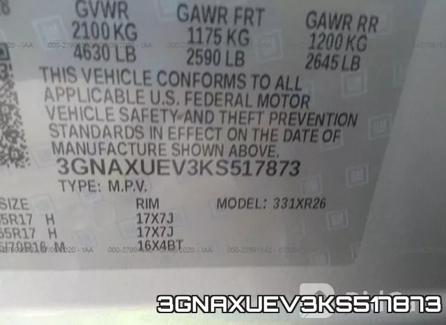 3GNAXUEV3KS517873 фото 10